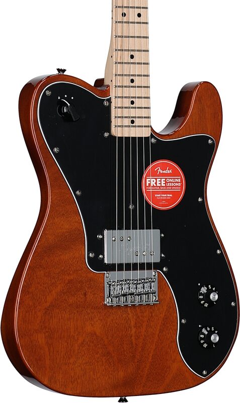 Squier Paranormal Esquire Deluxe Electric Guitar, Maple Fingerboard, Mocha, Full Left Front