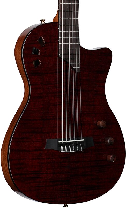 Cordoba Stage Limited Classical Acoustic-Electric Guitar, Garnet, Blemished, Full Left Front