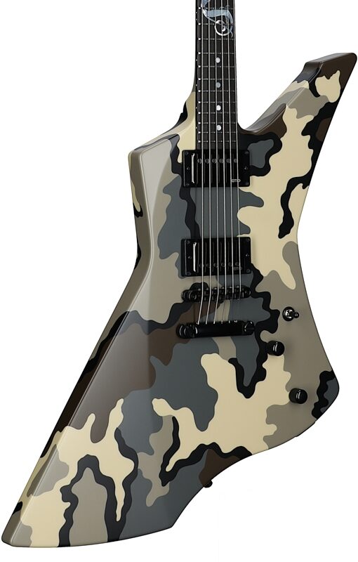 ESP James Hetfield Snakebyte Electric Guitar (with Case), Kuiu Camo, Full Left Front