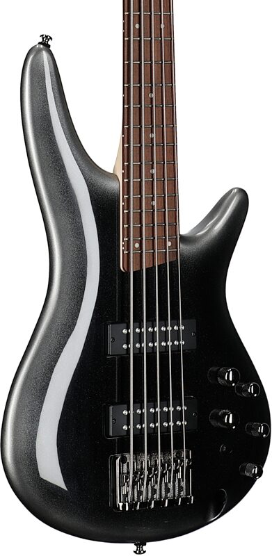 Ibanez SR305E Electric Bass, 5-String, Midnight Gray Burst, Full Left Front