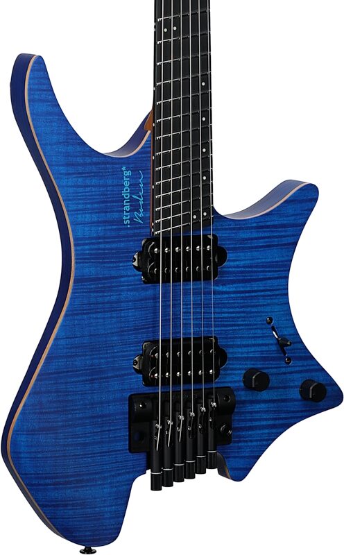 Strandberg Boden Prog NX 6 Electric Guitar (with Gig Bag), Deep Blue, Full Left Front