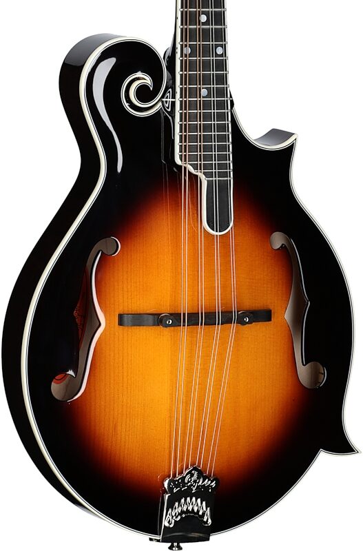 Epiphone F-5G Mandolin (with Case), Cremona Sunburst, Full Left Front