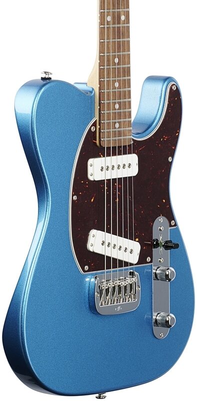 G&L Fullerton Deluxe ASAT Special Electric Guitar (with Gig Bag), Lake Placid Blue, Full Left Front