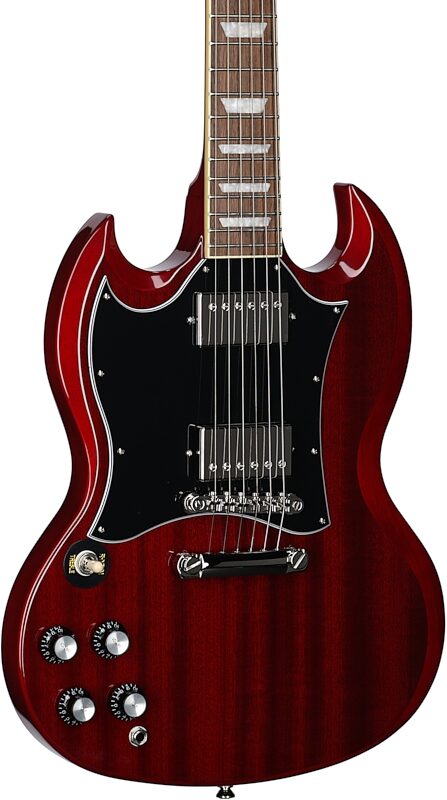 Epiphone SG Standard Electric Guitar, Left-Handed, Cherry, Full Left Front