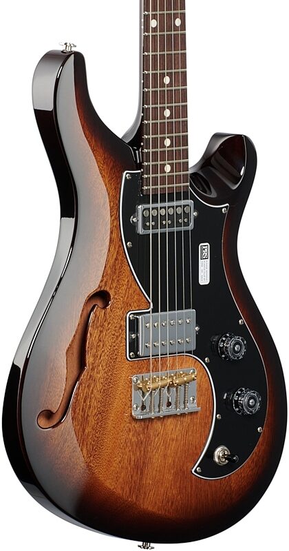 PRS Paul Reed Smith S2 Vela Semi-Hollowbody Electric Guitar (with Gig Bag), Tobacco Sunburst, Full Left Front