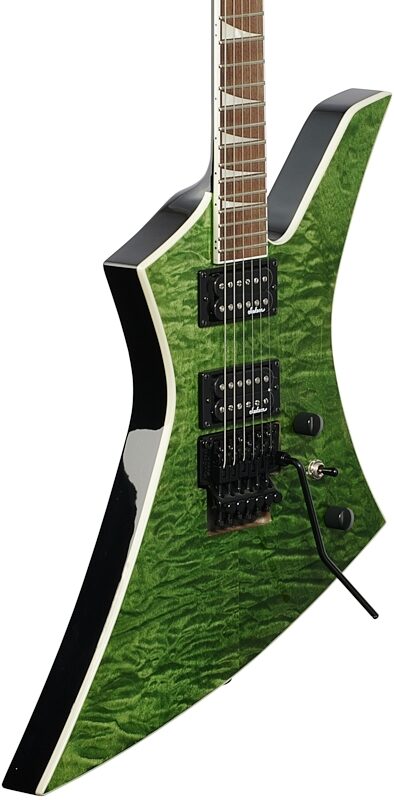 Jackson X Series Kelly KEXQ Electric Guitar, Transparent Green, Laurel Fingerboard, Full Left Front