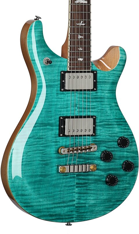 PRS Paul Reed Smith SE McCarty 594 Electric Guitar (with Gigbag), Turquoise, Blemished, Full Left Front