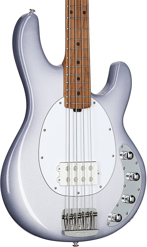 Ernie Ball Music Man StingRay Special Electric Bass (with Case), Rosewood Fingerboard, Snowy Night, Full Left Front