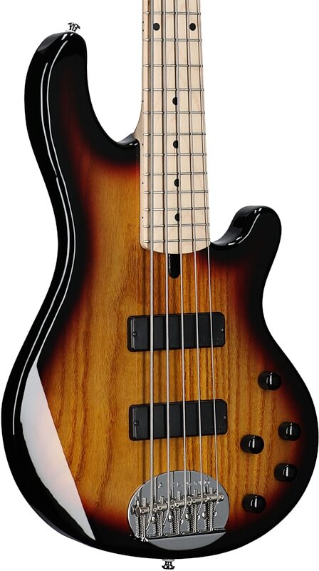 Lakland Skyline 55-01 Electric Bass, 5-String, 3-Tone Sunburst, Full Left Front