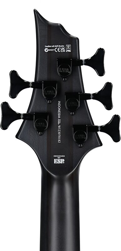 ESP LTD B-5 Electric Bass, 5-String (with Ebony Fingerboard), Charcoal Burst Satin, Full Left Front