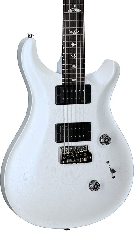 PRS Paul Reed Smith Satin Standard 24 Electric Guitar (with Case), Pearl White, Full Left Front