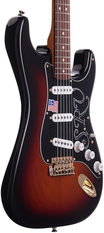 Fender Stevie Ray Vaughan Stratocaster (Pao Ferro with Case), 3-Color Sunburst, USED, Blemished, Full Left Front