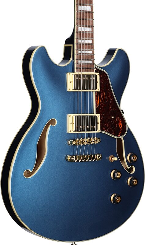 Ibanez AS73G Artcore Semi-Hollowbody Electric Guitar, Prussian Blue Metallic, Full Left Front