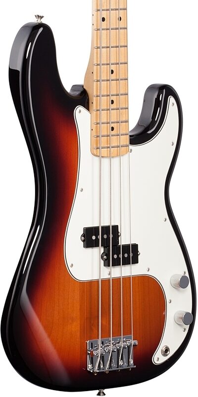 Fender Player Precision Electric Bass, Maple Fingerboard, 3-Color Sunburst, Full Left Front