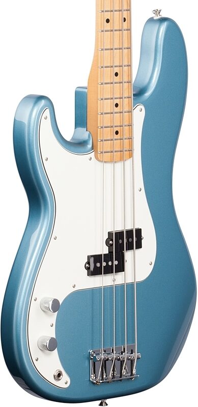 Fender Player Precision Electric Bass, Left-Handed (Maple Fingerboard), Tidepool, Full Left Front