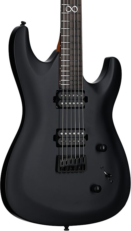 Chapman ML1 Pro Modern Electric Guitar, Cyber Black Metallic Satin, Full Left Front