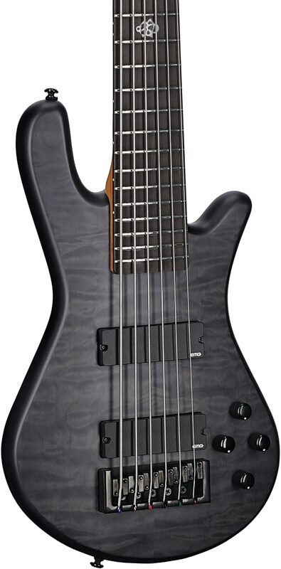 Spector NS Pulse II Electric Bass, 6-String, Black Stain Matte, Full Left Front
