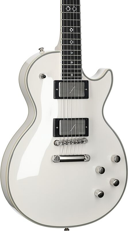 Epiphone Jerry Cantrell Les Paul Custom Prophecy Electric Guitar (with Case), Bone White, Full Left Front