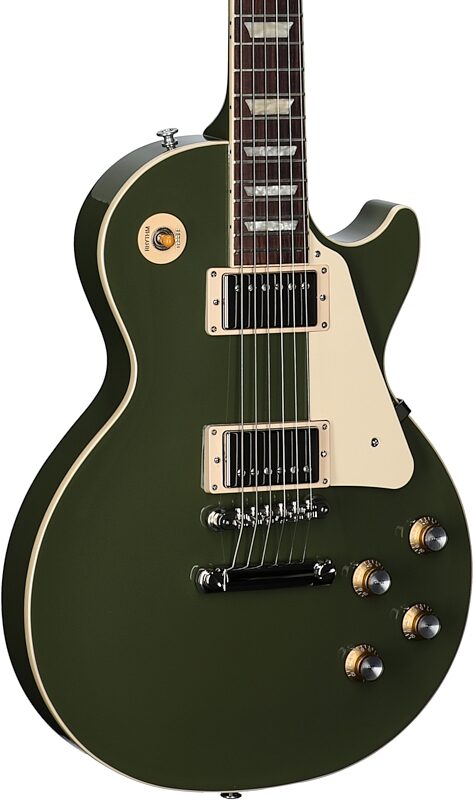 Gibson Exclusive Les Paul Standard '60s Electric Guitar, (with Case), Olive Drab Gloss, Blemished, Full Left Front