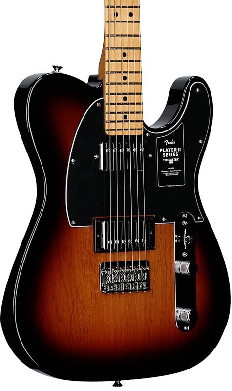 Fender Player II Telecaster HH Electric Guitar, with Maple Fingerboard, 3-Color Sunburst, Full Left Front