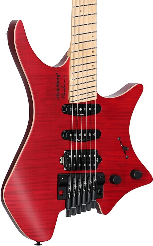 Strandberg Boden Standard NX 6 Tremolo Electric Guitar (with Gig Bag), Red, Full Left Front