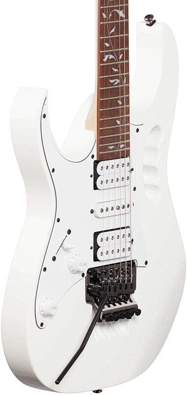 Ibanez JEMJRL Steve Vai JEM Junior Electric Guitar, Left-Handed, White, Blemished, Full Left Front