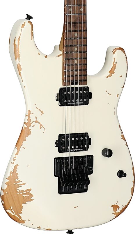 Charvel Pro-Mod San Dimas ST1 HH Electric Guitar (with Gig Bag), Weathered White, Full Left Front