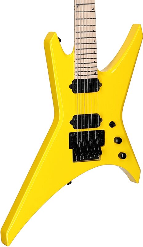 Jackson Dave Davidson Warrior WR7 Electric Guitar, 7-String (with Gig Bag), Ferrari Yellow, Full Left Front