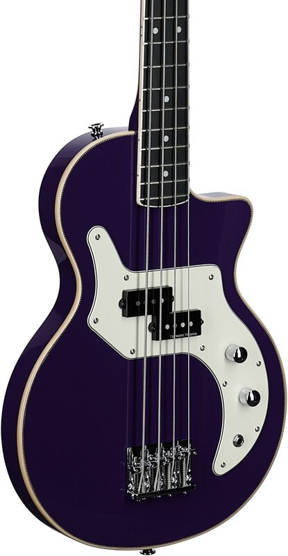 Orange Glenn Hughes Signature O Bass Electric Bass, Purple, Full Left Front