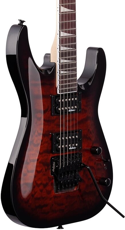 Jackson JS Series Dinky Arch Top JS32Q DKA Electric Guitar, Amaranth Fingerboard, Dark Sunburst, Full Left Front