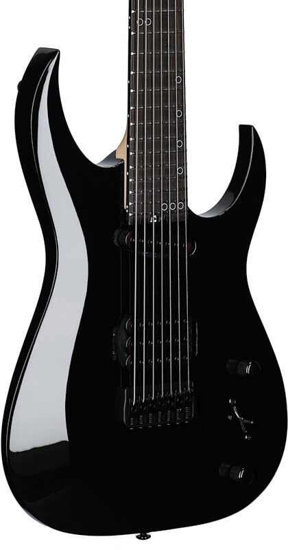 Schecter Sunset-7 Triad Electric Guitar, 7-String, Gloss Black, Full Left Front