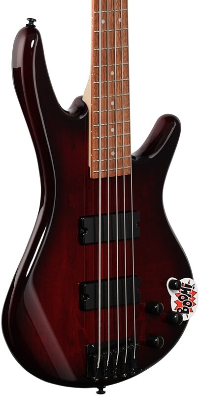 Ibanez GSR205 Electric Bass, 5-String, Charcoal Brown, Full Left Front