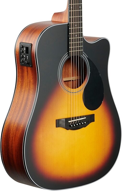 Kepma K3 Series D3-130 Acoustic-Electric Guitar, Sunburst Matte, with K1 Pickup, Full Left Front