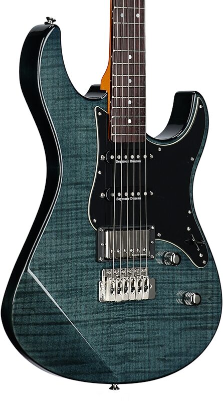 Yamaha Pacifica 612VIIFMX Electric Guitar, Indigo Blue, Full Left Front