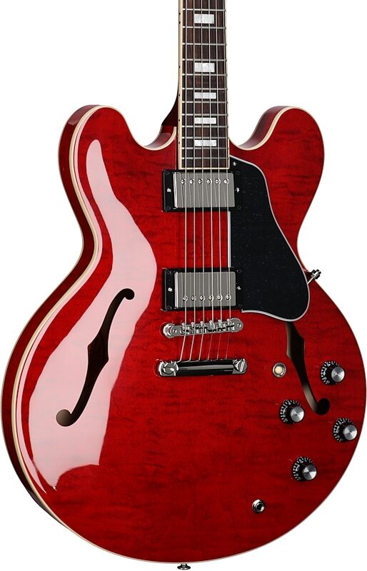 Gibson ES-335 Figured Electric Guitar (with Case), Sixties Cherry, Blemished, Full Left Front