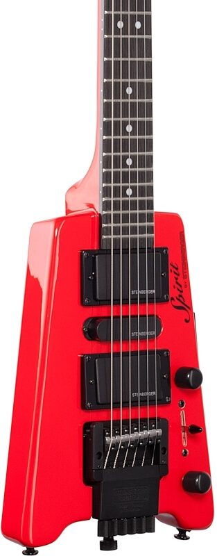 Steinberger Spirit GT Pro Deluxe Electric Guitar (with Bag), Hot Rod Red, Full Left Front