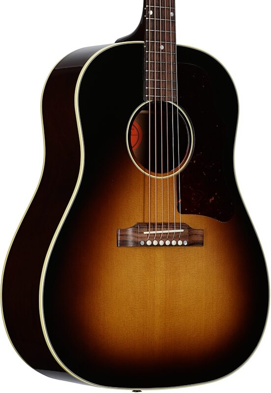 Gibson '50s J-45 Original Acoustic-Electric Guitar (with Case), Vintage Sunburst, Blemished, Full Left Front