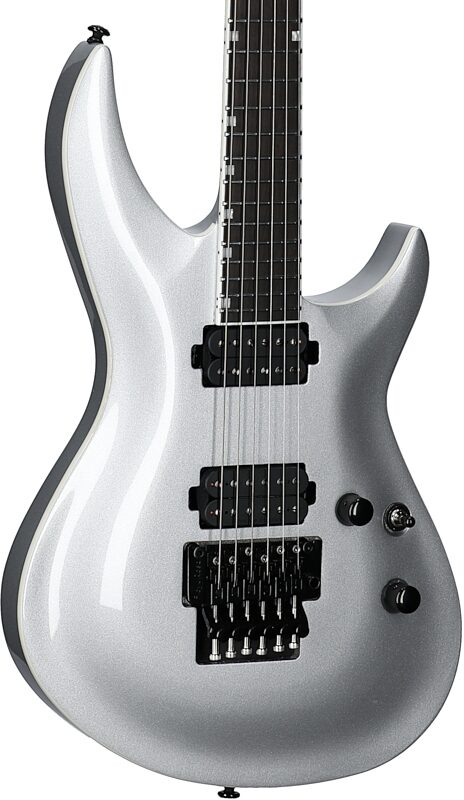 ESP LTD H3-1000FR Electric Guitar (with Seymour Duncan Pickups), Metallic Silver, Blemished, Full Left Front