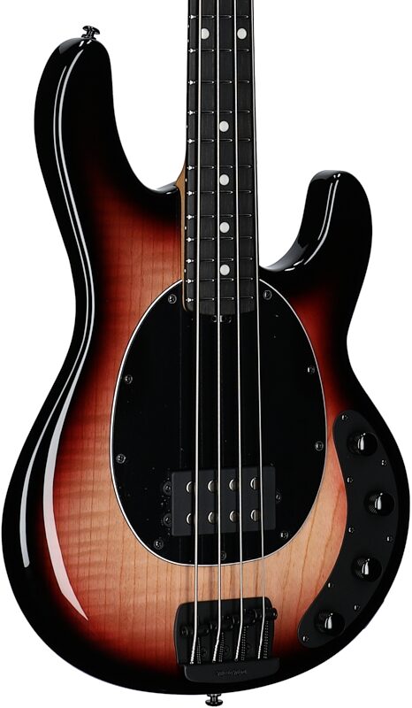 Ernie Ball Music Man StingRay Special Electric Bass (with Case), Faded Vintage Sunburst, Full Left Front