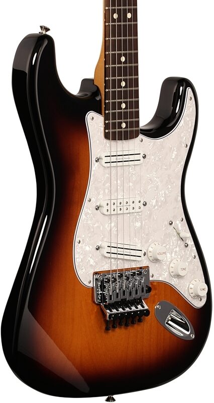 Fender Dave Murray Stratocaster Electric Guitar, Rosewood Fingerboard (with Gig Bag), 2-Color Sunburst, Full Left Front