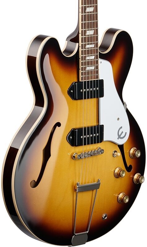 Epiphone USA Casino Hollowbody Electric Guitar (with Case), Vintage Burst, Full Left Front