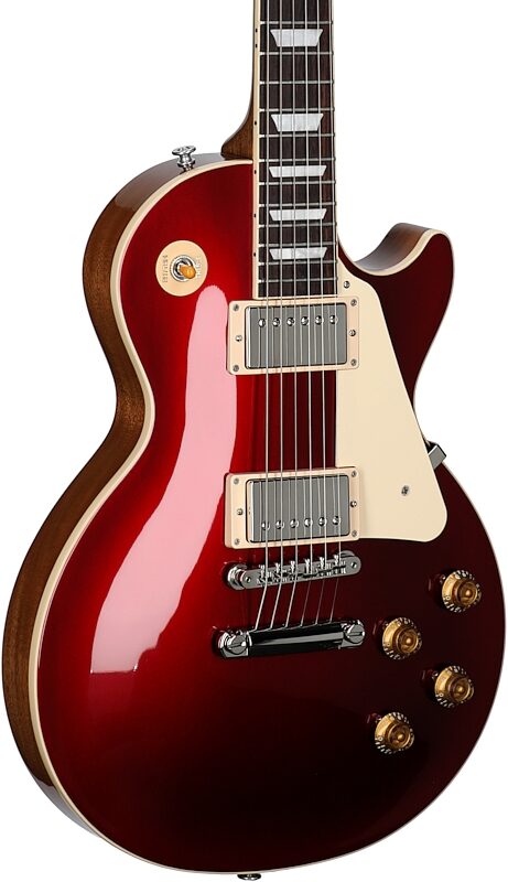 Gibson Les Paul Standard '50s Custom Color Electric Guitar, Plain Top (with Case), Sparkling Burgundy, Full Left Front