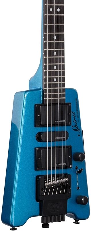 Steinberger Spirit GT Pro Deluxe Electric Guitar (with Bag), Frost Blue, Full Left Front