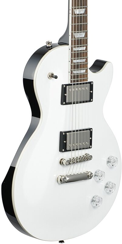 Epiphone Les Paul Muse Electric Guitar, Pearl White Metallic, Full Left Front