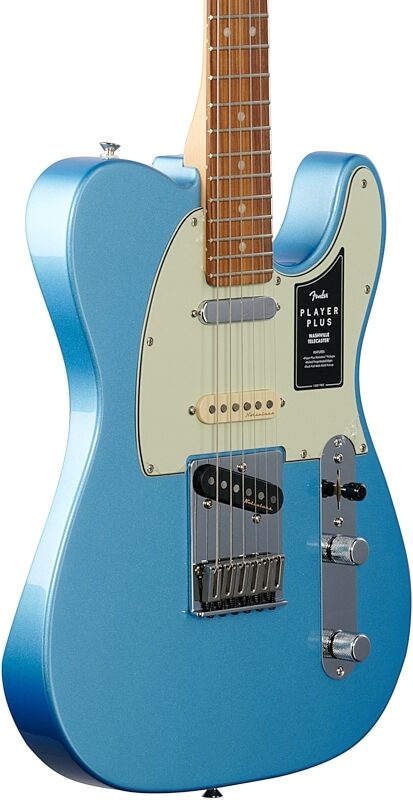 Fender Player Plus Nashville Telecaster Electric Guitar, Pau Ferro Fingerboard (with Gig Bag), Opal Spark, Full Left Front