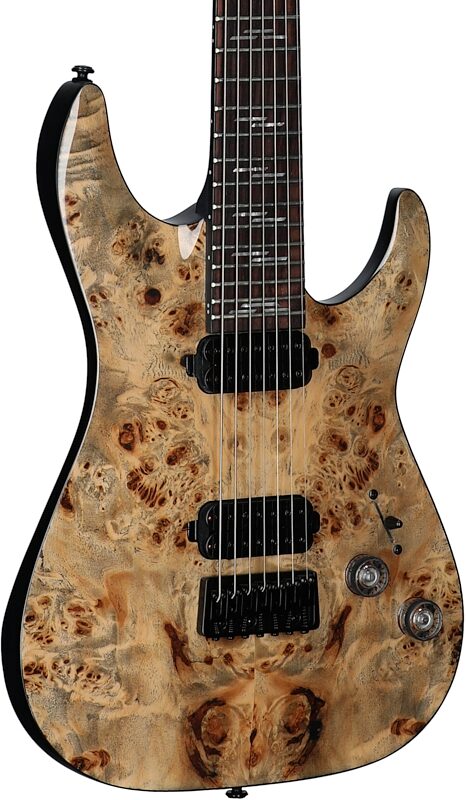 Schecter Omen Elite-7 Electric Guitar, 7-String, Charcoal, Full Left Front