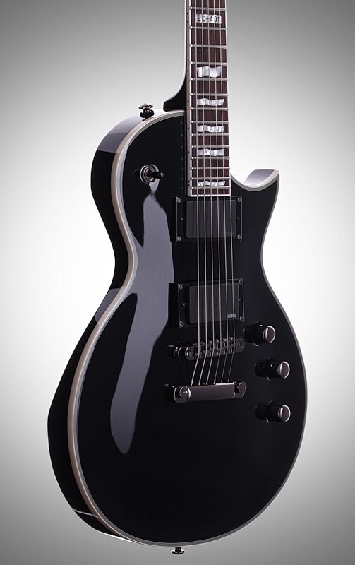 ESP LTD EC-401 Electric Guitar, Black, Full Left Front