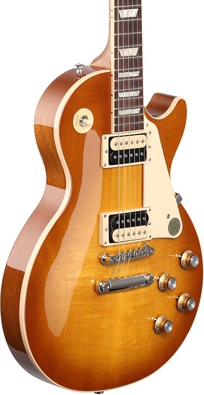 Gibson Les Paul Classic Electric Guitar (with Case), Honeyburst, Blemished, Full Left Front