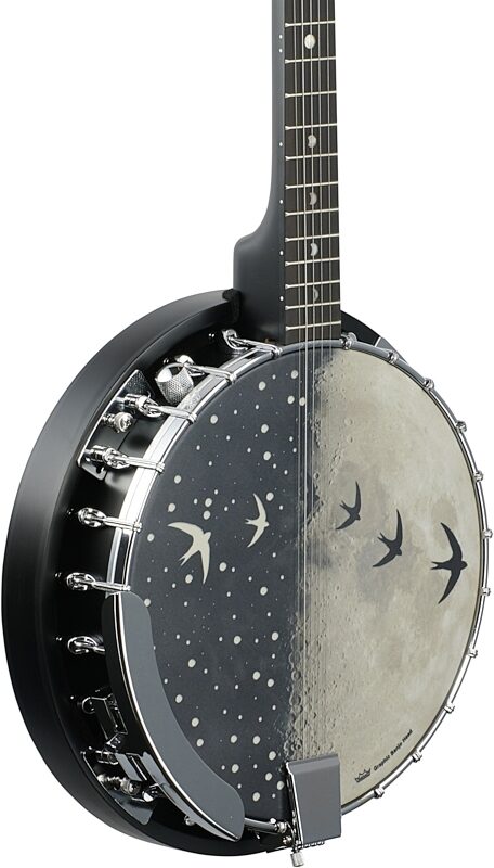 Luna Moonbird Acoustic-Electric Banjo, 5-String, New, Full Left Front