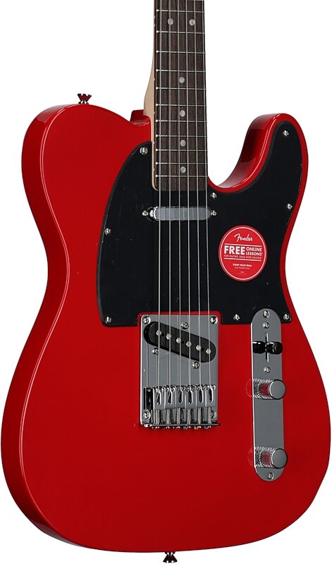 Squier Sonic Telecaster Electric Guitar, with Laurel Fingerboard, Torino Red, Full Left Front